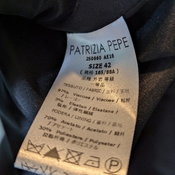 🪞NWT Patrizia Pepe Black Giacca Jacket Size 42/4 - Picture 3 of 9
